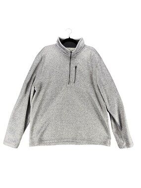 Rustic Ridge Sweater Mens XL Gray Fleece Long Sleeve 1/4 Zip